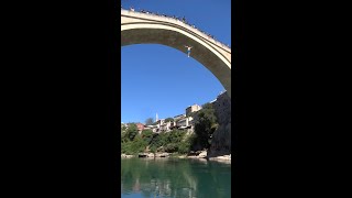 HerzegovinaBosnia Mostar Bridge Jump [upl. by Swaine178]