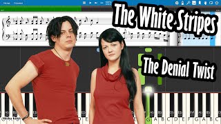 The White Stripes  The Denial Twist Piano Tutorial  Sheets  MIDI Synthesia [upl. by Faucher29]