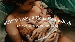 BIRTH VLOG Raw amp Real 3 Hour Water Birth Vlog  42 Weeks  Unmedicated Home Birth  Rainbow Baby [upl. by Dibru]