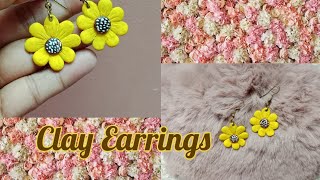 How To Make Polymer Clay JewelleryDIY Polymer Clay Earrings Clay Art [upl. by Yennaiv484]