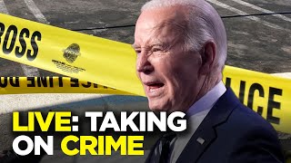 Watch live Biden delivers remarks on fighting crime making communities safer [upl. by Einnok]