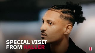 🇨🇮 Sébastien Haller visits Ajax and wants to know Brobbey’s secret ‘I come and visit you’ 😉 [upl. by Adur]