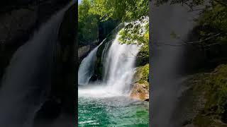 Calming Powerful Mountain Waterfall and River Relaxing Nature Sounds 4K White Noise [upl. by Sheya]