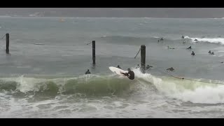 Surfing in Sydney Harbour at Nielsen Park 5th June 2016 [upl. by Adan204]