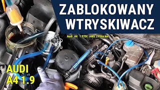 AUDI A4 19 TDI AWX zablokowany wtryskiwacz  czyszczenie [upl. by Lester]