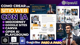 Cómo Crear un SITIO WEB en Google sites con IA  Midjourney  Open AI🤖 [upl. by Goldston]