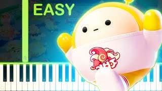 EGGY PARTY THEME  EASY Piano Tutorial [upl. by Kera]