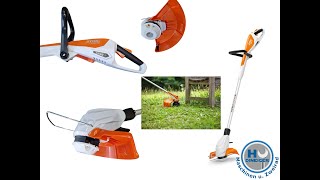 Stihl FSA 4512 011 5700 Motorsense Sense Messer Wechseln Einbau Trimmer Rasentrimmer [upl. by Nettirb]