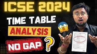 ICSEISC 2024 Timetable Details Analysis  Useless gaps are given in between exams why Explained [upl. by Zanlog244]