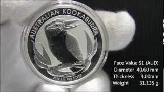 2012 Australian Kookaburra 1 oz Silver Bullion Coin Perth Mint [upl. by Fara25]