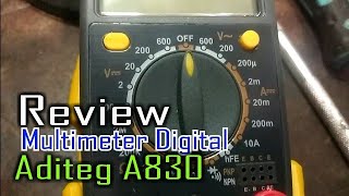 Review Multimeter Digital Aditeg A830 [upl. by Schertz]