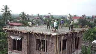 Intelligent Techniques Construction Roof Using Ready Mixed Concrete  Building House Step By Step [upl. by Sabino835]