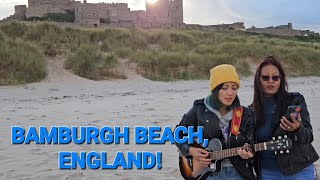 Daphne nen Bamburgh Beach ah ❤️😍 Bamburgh castle england visit daughter singing [upl. by Jeana]