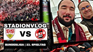 STUTTGART LÄSST PUNKTE LIEGEN 🙈🥲 KÖLN FANS MIT PYRO 🔥 VfB Stuttgart vs 1 FC Köln  Stadionvlog 🏟 [upl. by Lleruj]