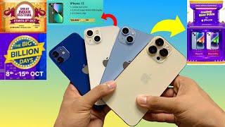 iPhone 14 13 12 Crazy Price Drop 🔥😍 Flipkart BBD amp Amazon Great Indian Festival Sale HINDI [upl. by Kimon]