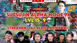 REACTION STREAMER MELIHAT RRQ SUTSUJIN ALPHA MODE 9K😱💀 RRQ VS ALTER EGO MPL SEASON 14 [upl. by Paula]