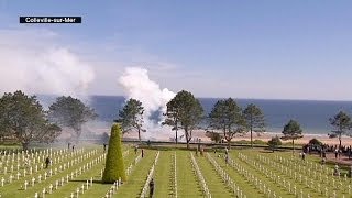 Dia D A homenagem aos caídos em Omaha Beach [upl. by Cassey]