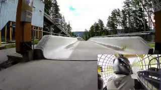 Olympic Bobsleigh wheelbob Onboard at Lillehammer [upl. by Gresham]