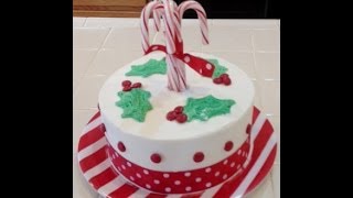 Decorate a Christmas Holly Cake in Minutes [upl. by Ettennad]