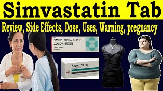 Simvastatin 20 mg Tablet  Review zocor 20 mg hindi  Uses Side Effects Dose Uses in Pregnancy [upl. by Aicela224]