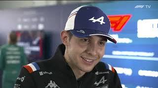 Esteban Ocon postqualifying interview  2022 Japanese Grand Prix [upl. by Malha]