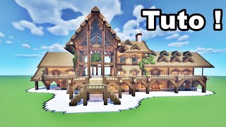 COMMENT FAIRE une ÉNORME MAISON MODERNE en BOIS  TUTO MINECRAFT [upl. by Kcirdahc]