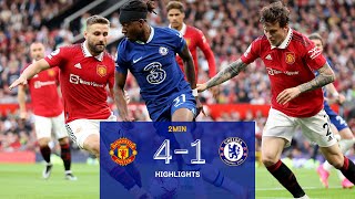 Manchester United 41 Chelsea  Highlights  Premier League 2223 [upl. by Adar]