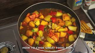 Potato amp Pumpkin Curry Recipe vegan Indian cooking [upl. by Maghutte]