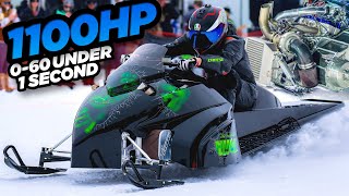 1100HP Snowmobiles 0163MPH in 3s World’s CRAZIEST Snowmobiles [upl. by Fishback]