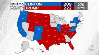 Trump Wins Florida Clinton Wins Washington  2016 Election Results [upl. by Brown]