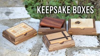 Making Small Keepsake Boxes with Various Lid Designs [upl. by Sirref193]