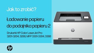 Ładowanie papieru do podajnika 2  HP Color LJ Pro 32013204 3288 MFP 33013304 3388  HP Support [upl. by Menendez933]