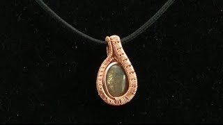 Small Heady Style Cabochon Pendant Wire Wrap Tutorial [upl. by Lubow652]