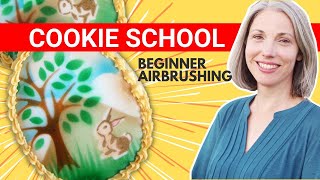 Beginner Airbrush Painting  Easy Airbrush Clouds  How to use an airbrush  How to airbrush cookies [upl. by Regdor]