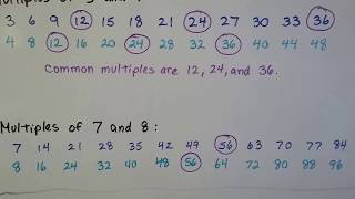 Grade 4 Math 54 What are Common Multiples 49 New version [upl. by Acey65]