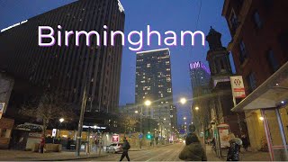 Birmingham evening walk part 2  Broad Street  Brindley place  Town and City walks [upl. by Rushing]