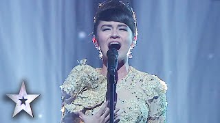 Golden Girl Gerphil Covers quotThe Impossible Dreamquot  Asia’s Got Talent Grand Final 1 [upl. by Cohlier]