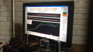 Mazda MX6 FE3 turbo 265kw dyno [upl. by Zeitler]