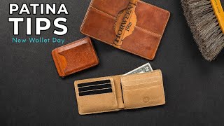 New Wallet Day  Patina Tips [upl. by Bore]