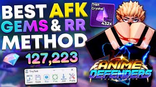 The BEST AFK GemReroll Method In Anime Defenders TinyTask Download [upl. by Alyce38]