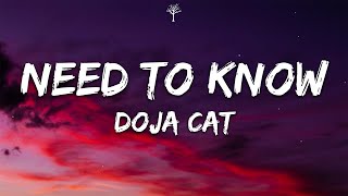 Doja Cat  Need To Know Lyrics [upl. by Damita797]