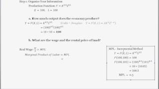 The Production Function Finding the Wage Rate Rental Rate and Labors Share of Income [upl. by Jeana]