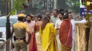 Suresh Gopi Daughter Marriage Mammootty Mohanlal Family at Guruvayur Temple [upl. by Zetra]