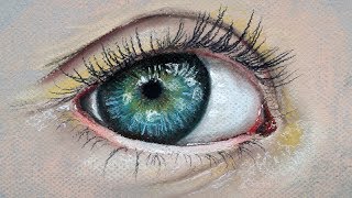 How to Draw a Realistic Eye with Pastels [upl. by Armbruster]