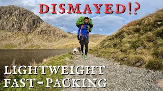 WINDY WILD CAMPING  FASTPACKING with Lightweight Gear  STICKLE TARN LAKE DISTRICT UK [upl. by Eustace971]