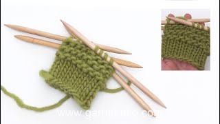 How to knit garter stitch in the round on double pointed needles [upl. by Ecirtael]