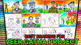 best drawing for veergatha projectgallantry award winners drawing [upl. by Alrrats653]