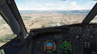 ILS landing on runway 01 Perugia Italy with the Boeing 737 Pilots view [upl. by Naylor]