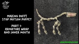 Making Duffy Stop Motion Dog Puppet Part 1  Armature Wrap and Inner Mouth [upl. by Amling]