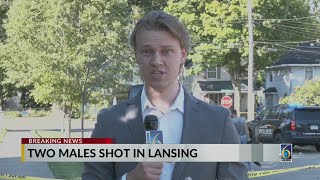 Two males shot in Lansing [upl. by Nnylatsyrc]